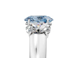 White gold Three-Stone Fancy Blue Oval Cut Cut Diamond Ring with Prong Setting and Classic Band_5