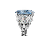 White gold Three-Stone Fancy Blue Oval Cut Cut Milgrain Band Prong Setting Ring_5