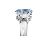 White gold Three-Stone Fancy Blue Oval  Cut Diamond Ring with Channel-Set Band and Four-Prong Setting_54