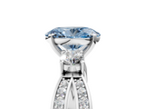 White gold Three-Stone Fancy Blue Oval  Cut Diamond Twist Band with Prong Setting_38