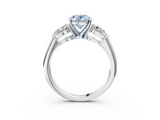 White gold Three-Stone Fancy Blue Oval  Diamond Ring with Pear Side Stones in Four-Prong Setting_40