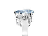 White gold Three-Stone Fancy Blue Pear Cut Cut Diamond Engagement Ring with Flat Band and Four-Prong Setting_17