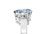 White gold Three-Stone Fancy Blue Pear Cut Cut Diamond Engagement Ring with Flat Band and Four-Prong Setting_17