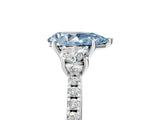 White gold Three-Stone Fancy Blue Pear Cut Cut Diamond Pavé Band with Prong Setting_32