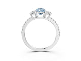 White gold Three-Stone Fancy Blue Pear Cut Cut Diamond Pavé Band with Prong Setting_36