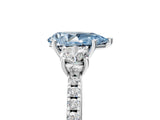 White gold Three-Stone Fancy Blue Pear Cut Cut Diamond Pavé Band with Prong Setting_38
