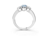 White gold Three-Stone Fancy Blue Pear Cut Cut Diamond Ring with Channel Set Band and Four-Prong Setting_39