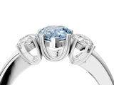 White gold Three-Stone Fancy Blue Pear Cut Cut Diamond Ring with Channel Set Band and Four-Prong Setting_40