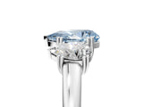 White gold Three-Stone Fancy Blue Pear Cut Cut Diamond Ring with Channel Set Band and Four-Prong Setting_41