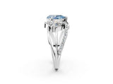 White gold Three-Stone Fancy Blue Pear Cut Cut Diamond Split Shank Prong Set Ring_14