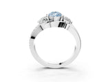 White gold Three-Stone Fancy Blue Pear Cut Cut Diamond Split Shank Prong Set Ring_3