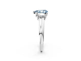 White gold Three-Stone Fancy Blue Pear Cut Cut Solitaire Ring with Classic Prong Setting_14
