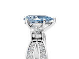 White gold Three-Stone Fancy Blue Pear  Cut Diamond Twist Band with Prong Setting_73