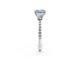White gold Three-Stone Fancy Blue Princess Cut Cut Diamond Pavé Band with Prong Setting_41