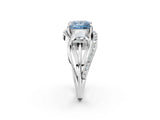 White gold Three-Stone Fancy Blue Princess Cut Cut Diamond Split Shank Prong Set Ring_14