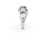White gold Three-Stone Fancy Blue Princess Cut Cut Diamond Split Shank Prong Set Ring_26