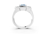 White gold Three Stone Fancy Blue Radiant Cut Cut Channel Set Diamond Ring_27