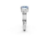 White gold Three-Stone Fancy Blue Radiant Cut Cut Classic Band Prong Setting Ring_2