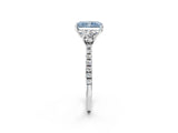 White gold Three-Stone Fancy Blue Radiant Cut Cut Diamond Pavé Band with Prong Setting_47