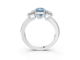 White gold Three-Stone Fancy Blue Radiant Cut Cut Diamond Ring with Channel Set Band and Four-Prong Setting_51