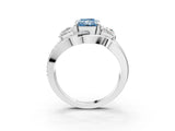 White gold Three-Stone Fancy Blue Radiant Cut Cut Diamond Split Shank Prong Set Ring_27