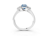 White gold Three-Stone Fancy Blue Radiant Cut Cut Solitaire Ring with Classic Prong Setting_15