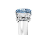 White gold Three-Stone Fancy Blue Radiant Cut Cut Solitaire Ring with Classic Prong Setting_17