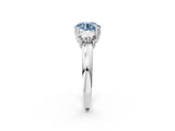 White gold Three-Stone Fancy Blue Round Cut Cut Diamond Ring with Channel Set Band and Four-Prong Setting_38