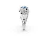 White gold Three-Stone Fancy Blue Round Cut Cut Diamond Split Shank Prong Set Ring_14