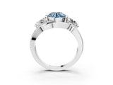 White gold Three-Stone Fancy Blue Round Cut Cut Diamond Split Shank Prong Set Ring_15