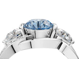 White gold Three-Stone Fancy Blue Round Cut Cut Diamond Split Shank Prong Set Ring_16