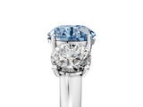 White gold Three-Stone Fancy Blue Round Cut Cut Solitaire Ring with Classic Prong Setting_17