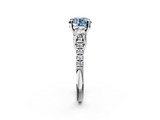 White gold Three-Stone Fancy Blue Round  Cut Diamond Pavé Band with Four-Prong Setting_27