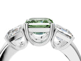 White gold Three-Stone Fancy Green Asscher Cut Cut Diamond Ring with Channel Set Band and Four-Prong Setting_29