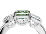 White gold Three-Stone Fancy Green Asscher Cut Cut Diamond Ring with Channel Set Band and Four-Prong Setting_52