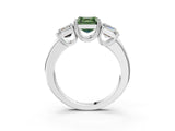 White gold Three-Stone Fancy Green Asscher Cut Cut Diamond Ring with Channel Set Band and Four-Prong Setting_52