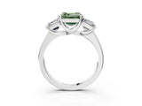 White gold Three-Stone Fancy Green Asscher Cut Cut Solitaire Ring with Classic Prong Setting_27