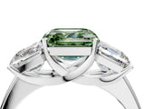 White gold Three-Stone Fancy Green Asscher Cut Cut Solitaire Ring with Classic Prong Setting_28