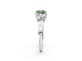 White gold Three-Stone Fancy Green Cushion Cut Cut Diamond Ring with Channel Set Band and Four-Prong Setting_38