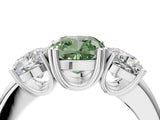 White gold Three-Stone Fancy Green Cushion Cut Cut Diamond Ring with Channel Set Band and Four-Prong Setting_40
