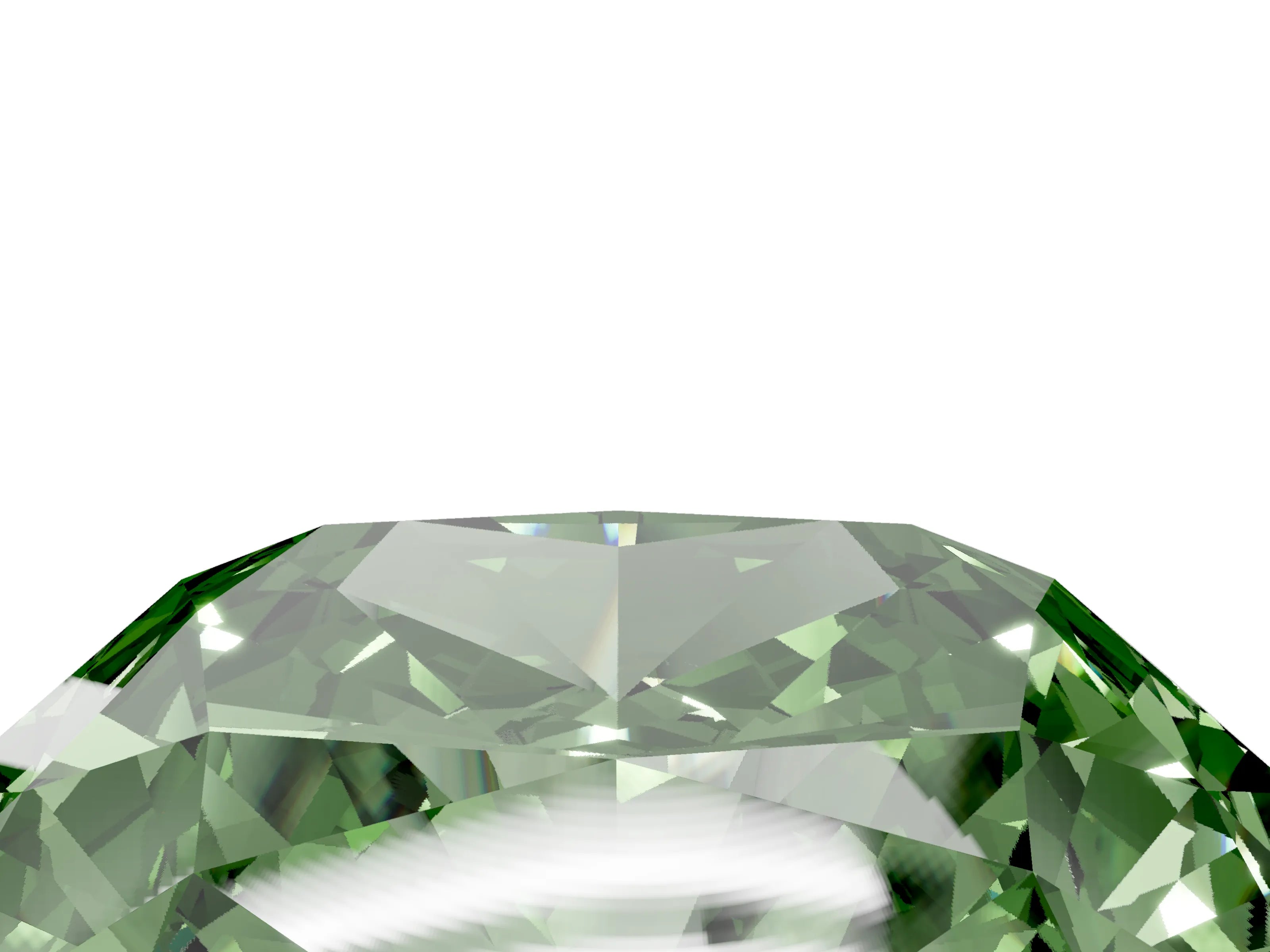White gold Three-Stone Fancy Green Cushion Cut Diamond Engagement Ring with Pave Band and Prong Setting_16