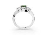 White gold Three-Stone Fancy Green Emerald Cut Cut Diamond Split Shank Prong Set Ring_27