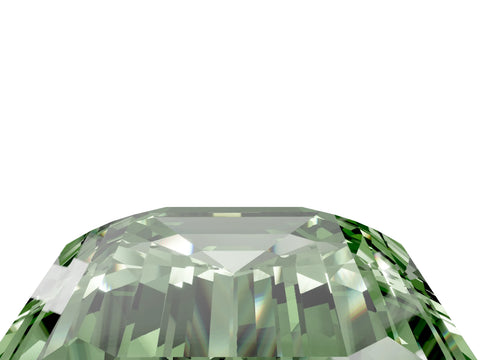 White gold Three-Stone Fancy Green Emerald Cut Diamond Engagement Ring with Pave Band and Prong Setting_16