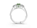 White gold Three-Stone Fancy Green Emerald Cut Diamond Engagement Ring with Prong Setting_18