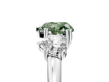 White gold Three-Stone Fancy Green Heart Cut Cut Diamond Ring with Channel Set Band and Four-Prong Setting_17