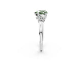 White gold Three-Stone Fancy Green Heart Cut Cut Diamond Ring with Channel Set Band and Four-Prong Setting_38