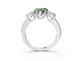 White gold Three-Stone Fancy Green Heart Cut Cut Diamond Ring with Channel Set Band and Four-Prong Setting_39