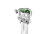 White gold Three-Stone Fancy Green Heart Cut Cut Solitaire Ring with Classic Prong Setting_17