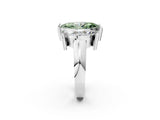 White gold Three Stone Fancy Green Marquise Cut Cut Channel Set Diamond Ring_14