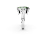 White gold Three Stone Fancy Green Marquise Cut Cut Channel Set Diamond Ring_26